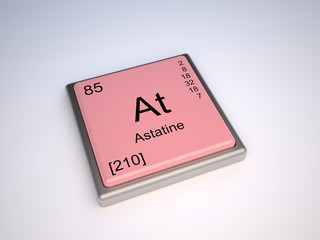 Astatine chemical element of the periodic table with symbol At