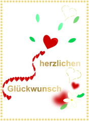 Gl&uuml;ckwunsch zum Geburtstag oder Valentinstag