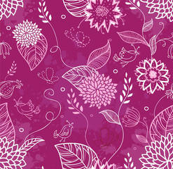 Fototapeta premium Floral seamless pattern