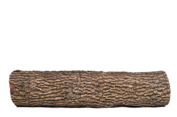 Isolated stub log with wooden texture