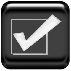 Button schwarz Haken