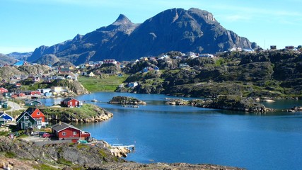 Sissimiut Groenland - obrazy, fototapety, plakaty