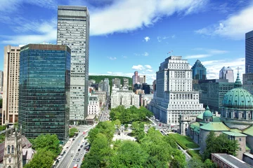 Foto auf Alu-Dibond Stadtzentrum Montreal, Quebec/ Kanada © fotobeam