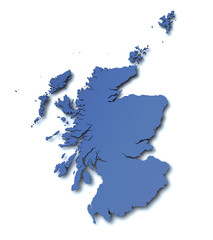 Karte von Schottland - 30091852