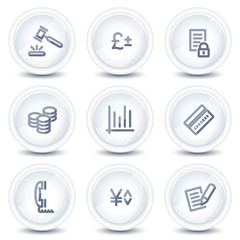 E-business web icons, circle glossy buttons