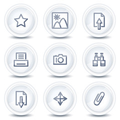 Image library web icons, circle glossy buttons