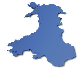 Karte von Wales - 30092268