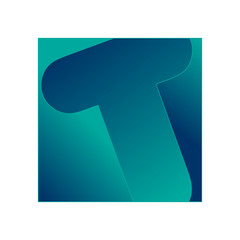 lettre T alphabet bouton icône lettrine typo mot