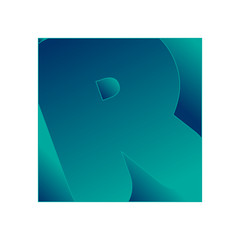 lettre R alphabet bouton icône lettrine typo mot