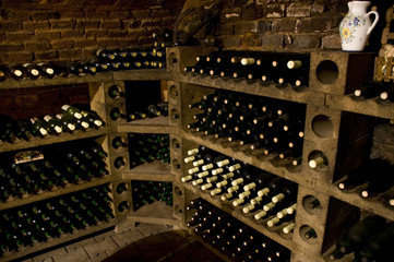Bottles of high quality wine