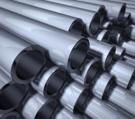 Fototapeta premium Metal pipes industrial products