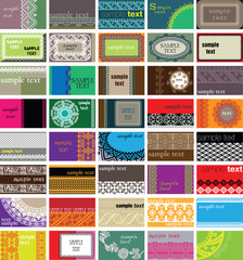 40 horizontal business cards. Ancient background