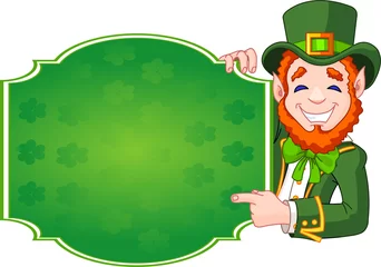 Gardinen St. Patrick's Day Lucky Leprechaun © Anna Velichkovsky