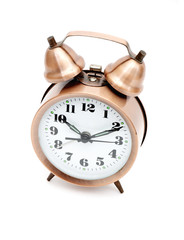 bronze vintage alarm clock