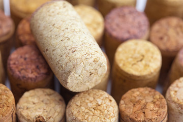 background of the mountains  of wine corks