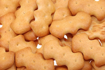 Background from cookies on white