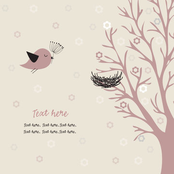 Bird and nest