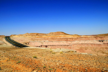 Obraz premium Road through the Painted Desert in Arizona USA