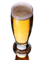 Beer with waterdrops