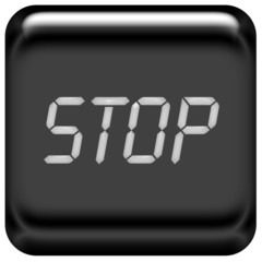 Button schwarz Stop