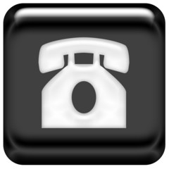 Button Schwarz Telefon