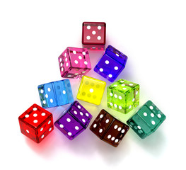 colored dices