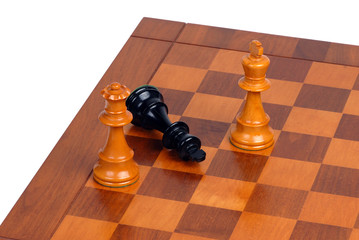 chess board displaying black being check mated