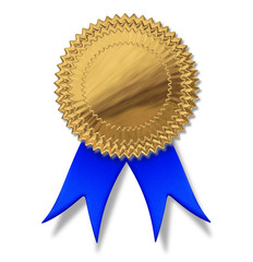 first place prize blue ribbon gold seal award