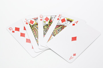 ロイヤルストレートフラッシュのトランプ