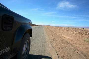Fototapeta na wymiar Desert travelling