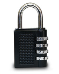 padlock on white background
