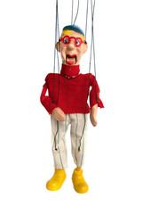 Vintage wooden man marionette