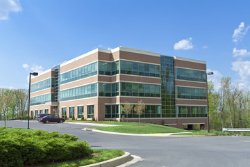 Modern Cube Office Building Parking Suburban MD - 30107603