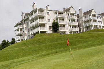 Building overlooking golf course