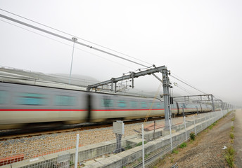 Naklejka premium railway in Hong Kong