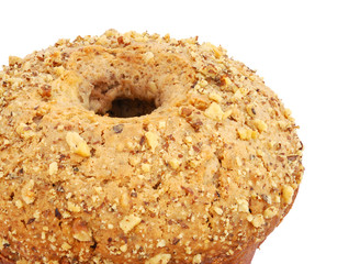 Close-up of homemade cake with nuts