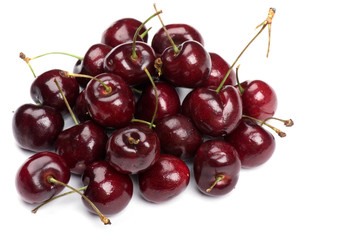 cherry on white close up