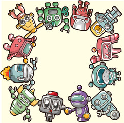 cartoon robot card