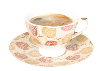 Hot black coffee