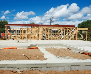 New home construction framing