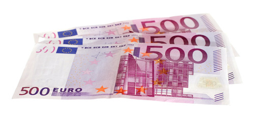 five hundred euro bills