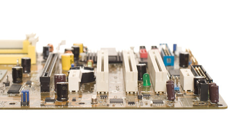 Printed circuit board isolated on the white background