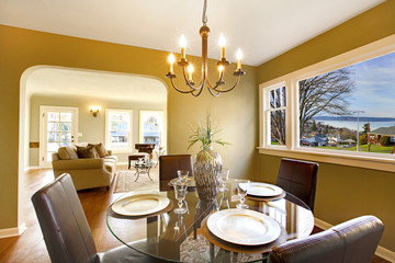Luxury home with dining room and living room