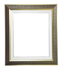 Fototapeta premium isolated blank modern frame on white