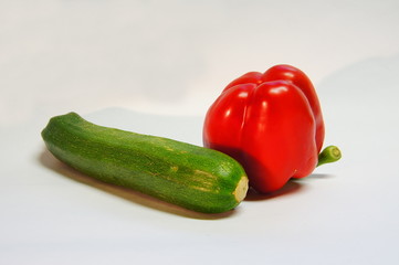 Zucchini und Paprika