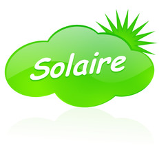 solaire sur bouton design nuage vert