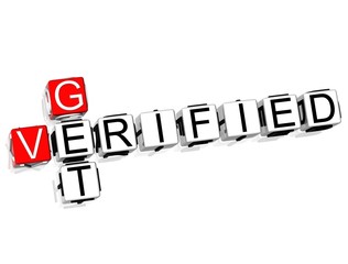 Obraz premium Get Verified Crossword