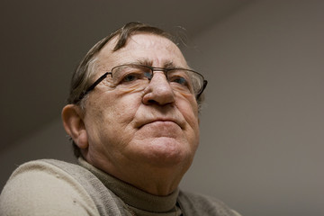 Fototapeta premium Serious senior man portrait