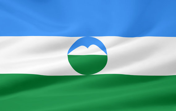 Flagge der russischen Republik Kabardino - Balkarien