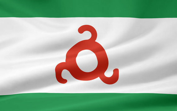 Flagge der russischen Republik Inguschetien